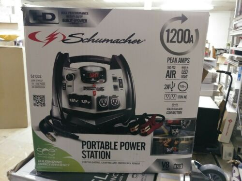 Schumacher SJ1332 1200A Jump Starter And Portable Power Station AC & USB Outlets