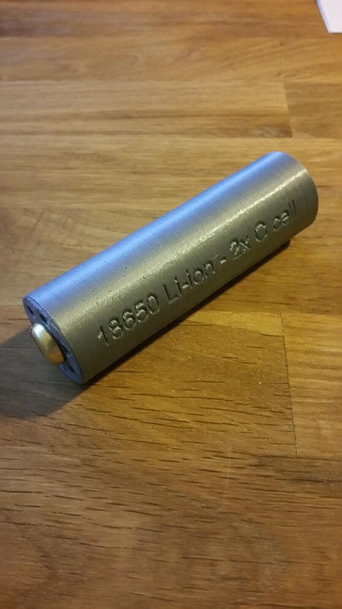 18650 Li-Ion to 2x C cell Battery Adapter