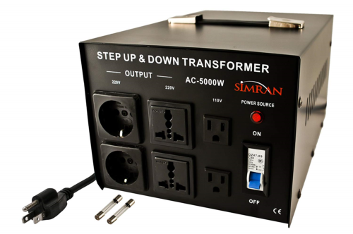 Simran AC-5000 Power Converter Voltage Transformer 110V to 220/240 Volt 5000