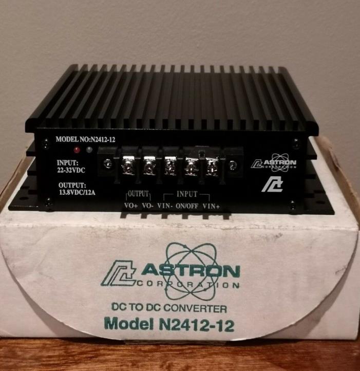 Astron N2412-12 DC Voltage Converter 22-32 Volts DC in/13.8 Volts DC out 12 Amps