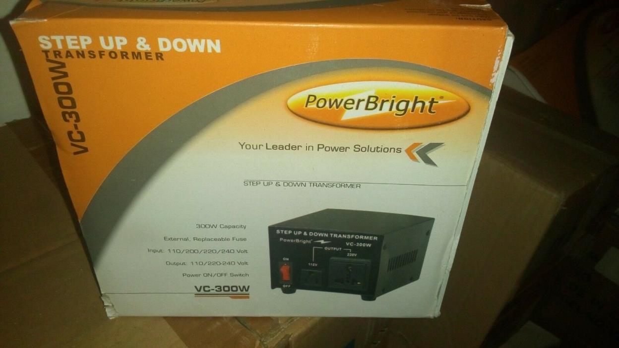 Power Bright Step UP and Down VC-300W Transformer