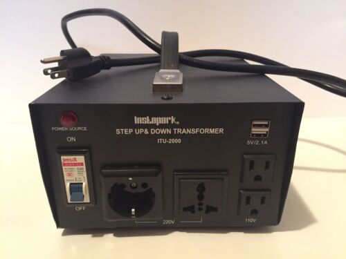 Instapark ITU-2000 Step Up And Down Transformer - Dented Body (Cosmetic Defects)