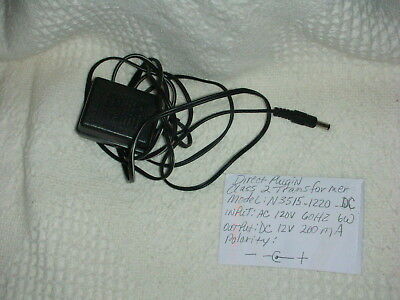 DIRECT PLUGIN CLASS 2 TRANSFORMER N3515 1220 DC INPUT:AC120V OUTPUT:DC12V