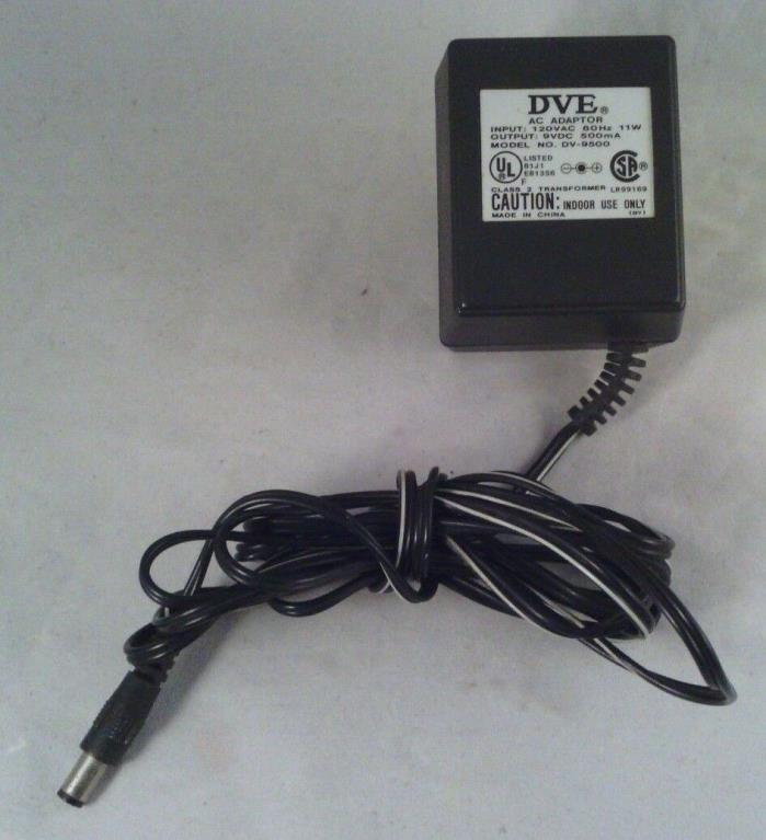 DVE -  DV-9500 Class 2 Transformer Adapter 9VDC 500mA