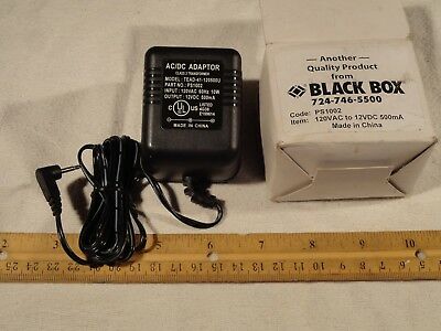 BLACK BOX PS1002 TEAD-41-120500U 724-746-5500 Transformer Power Supply 12Vdc .5A