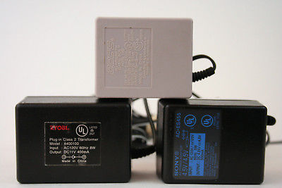 Ryobi 4400100 11v - Sony AC-ES455 4.5v - Docs 6v -Adapters for parts NEED REPAIR
