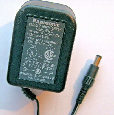 Genuine Panasonic AD241 AC DC Power Supply/ Transformer 2.8vdc 320ma 5.5 X 2.1mm