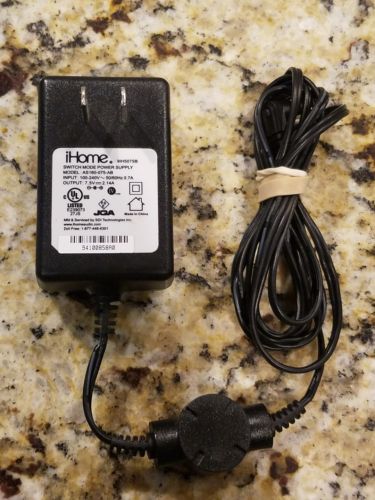Genuine iHome Switch Mode Power Supply Adapter AS160-075-AB 9IH507SB