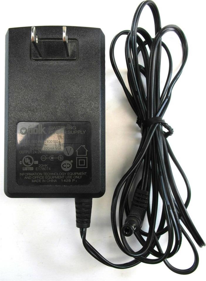 Genuine PolK Charger AC Adapter Switching Power Supply S024WU2400100 24V 1A 24W