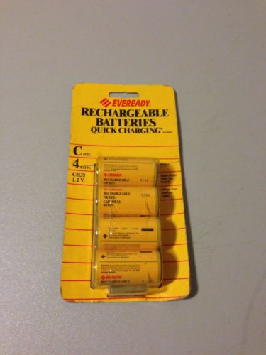 Rare Vintage Collectible Eveready CH35 Rechargeable Nickel-Cadmium Batteries *C*