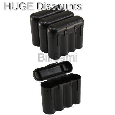 3 Brand New AA / AAA / CR123A Black Battery Holder Storage Cases