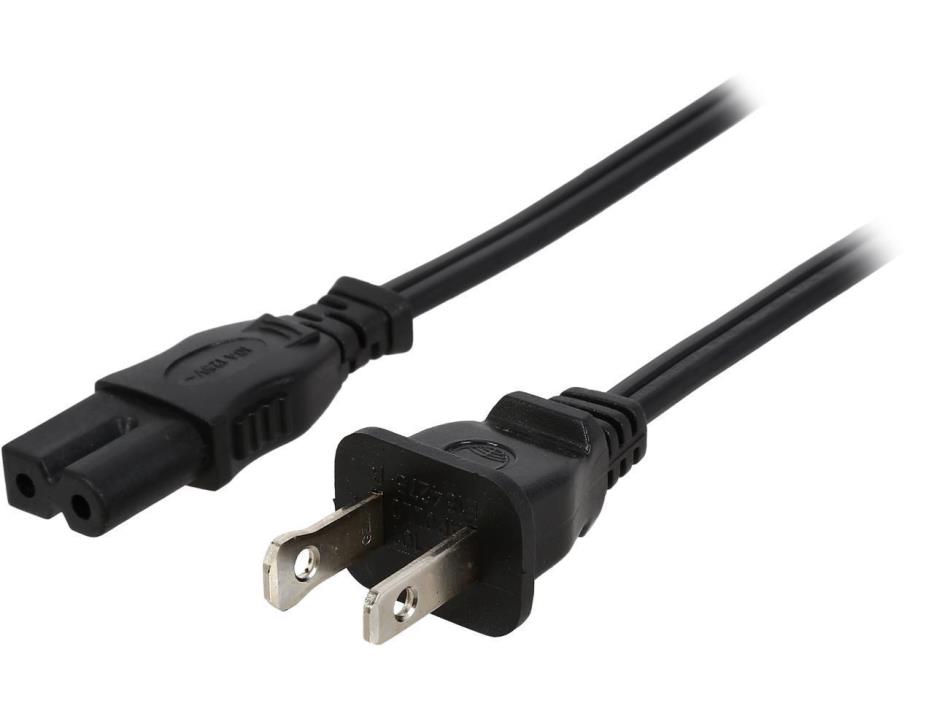 Brand *NEW Rosewill 6Ft 18 AWG 2-Slot AC Power Cord Cable for Laptops,Notebooks