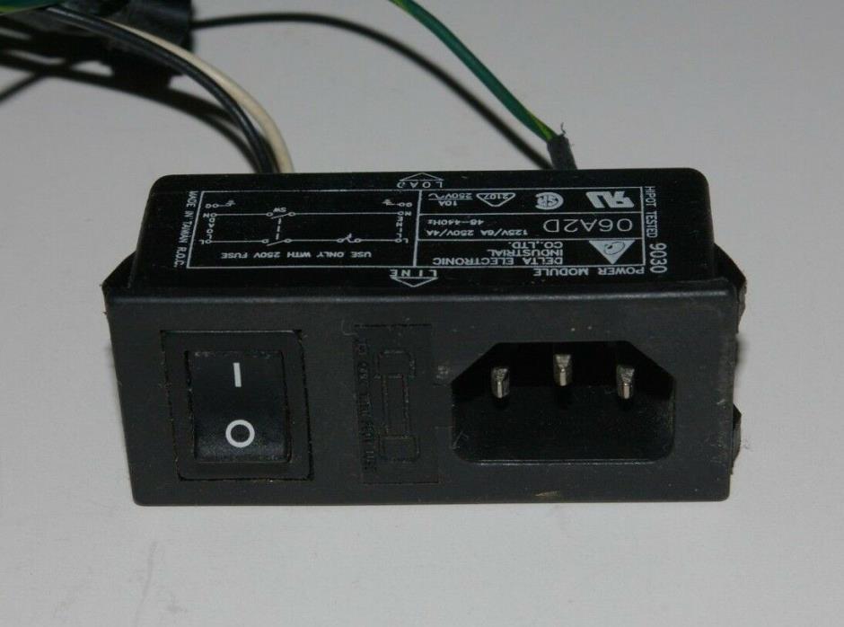 Delta Power Module 06A2D Switch Fuse Protection 125V/6A 250V/4A