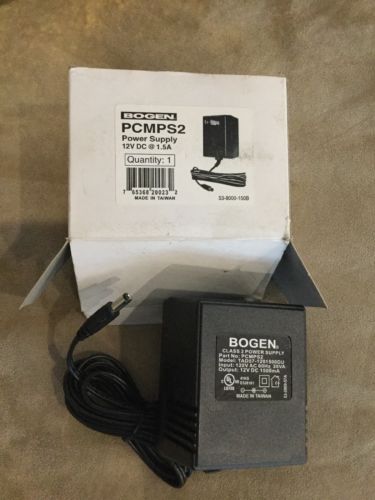 Bogen PCMPS2 Plug In 12V DC Power Supply 1.5 AC Adaptor