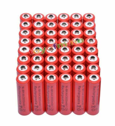 48 AA 3000mAh Ni-MH rechargeable battery cell /RC Red