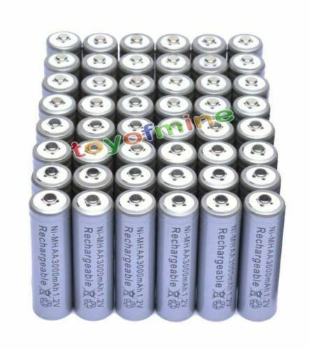 48 AA 3000mAh Ni-MH rechargeable battery cell /RC Grey