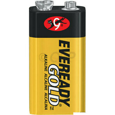 Eveready Gold 9V Alkaline Battery: Each