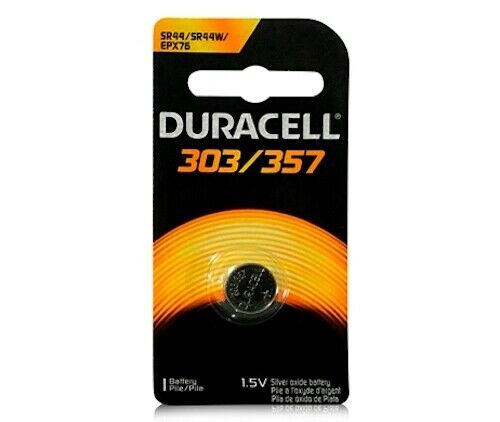 Duracell 1.5 Volt 303/357 SR44 LR44 SR47 Silver Oxide Coin/Button Cell Battery