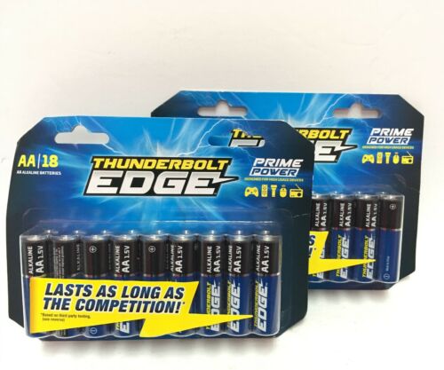 pack of 2 Thunderbolt Edge | AA Alkaline Batteries 18 Pack