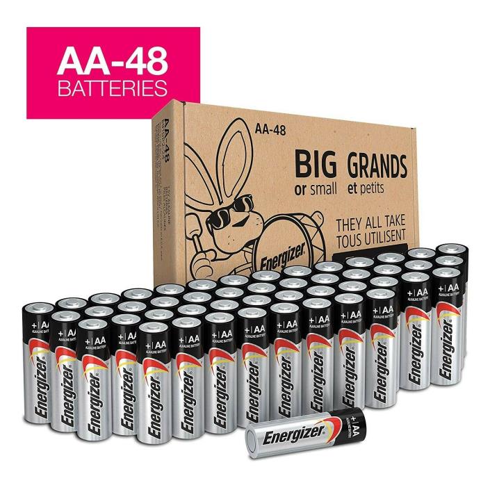 Energizer AA Batteries Double A Battery Max Alkaline 48 Count 039800132215 NEW