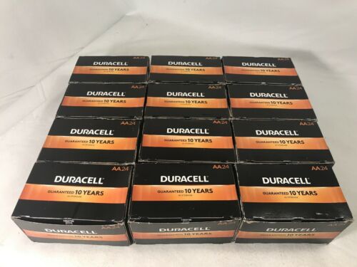 Duracell batteries AA24 10 Years Guaranteed 12 Box Set 288 Total NEW