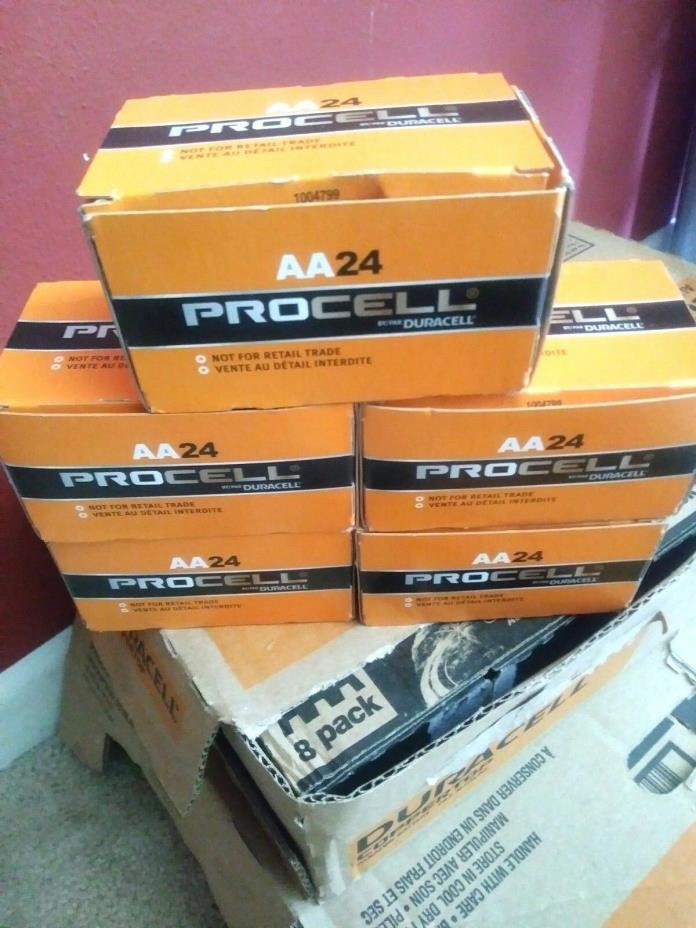 Duracell Procell 1.5V AA Alkaline Batteries case 144 pack Expires March 2024