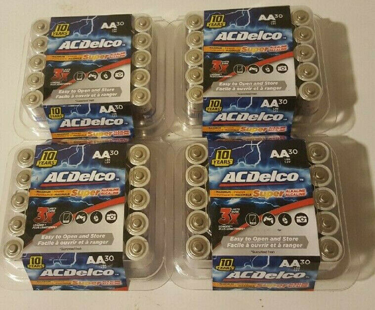 240 AC Delco AA Super Alkaline Batteries - 2028 Fresh - Priority Mail Shipping