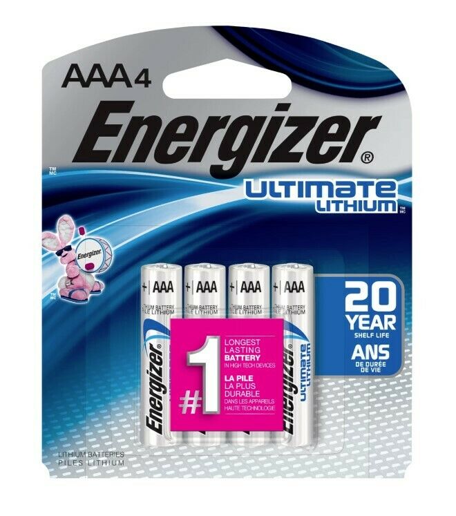 Lot of 12 Energizer Ultimate Lithium AAA batteries, (3) x 4-pack, 12 batteries