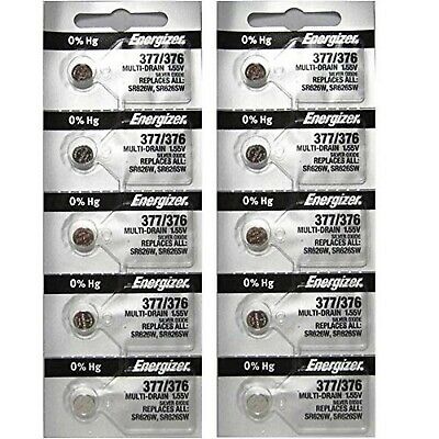 Energizer 377/376 Silver Oxide 10 Batteries