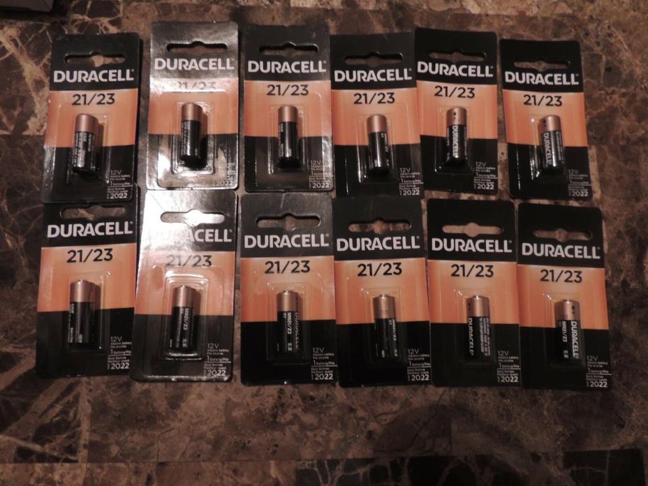12 x Duracell 12V, 21/23  Alkaline Batteries (8LR932, A23, MN21), 2022