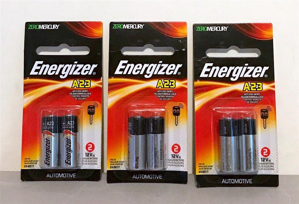 Energizer A23 Zero Mercury 12V Automotive Key Fob Battery (6 Pack)