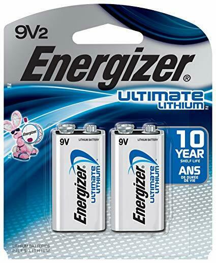 12 Energizer Ultimate Lithium 9V (9 Volt) Batteries (L522, 6LR61, 1604LC)