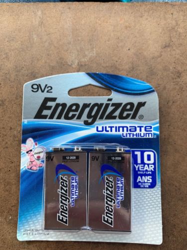 Energizer Ultimate L522BP2 9V Lithium Batteries - 2 Count