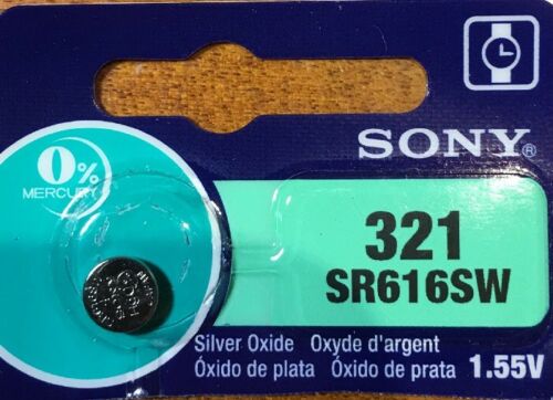 Sony 321 SR616SW 1pc Battery Free Ship from USA. Authorized Seller