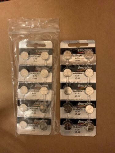 20 Energizer LR44 A76 AG13 L1154 Alkaline Watch and Calculator Batteries