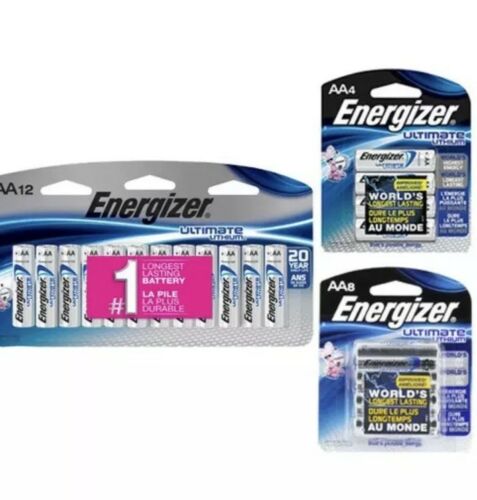 100 Energizer Ultimate Lithium AA Batteries Multi-Pk Total 100 Batteries Exp2037