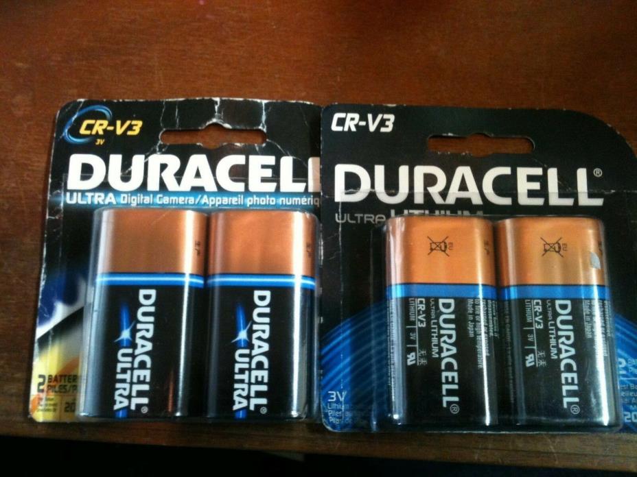 4 New Duracell CR-V3 Batteries Exp. Date 2024 2021