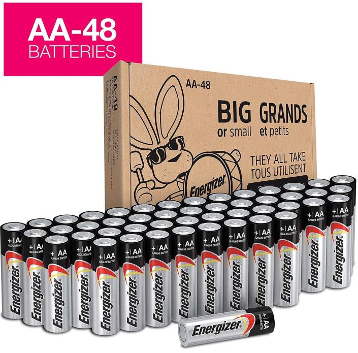 Energizer AA Batteries, Double A Battery Max Alkaline (48 Count) E91DP2-24 FRESH