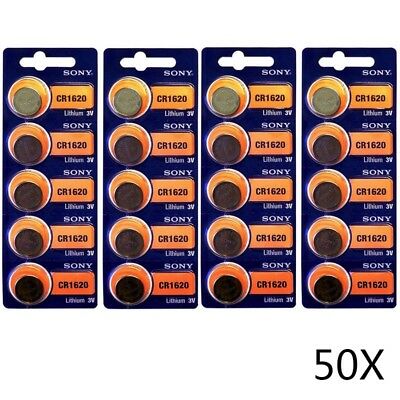 50Pcs SONY Lithium CR1620 3V Coin Cell Batteries for Games and toys US Seller