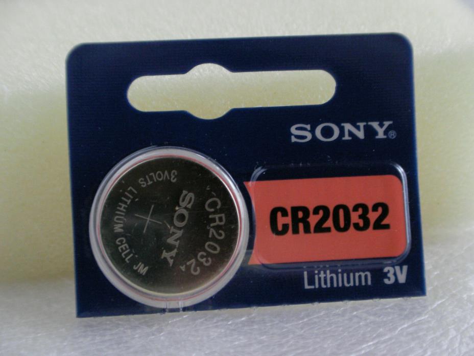 CR2032 Battery Sony CR2032 3V Lithium Battery New Super Fresh 1PK Ships Free!