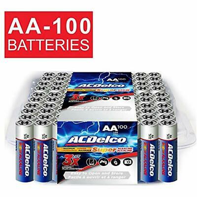 Acdelco Aa Super Alkaline Batteries In Recloseable Package 100 Count Gift New