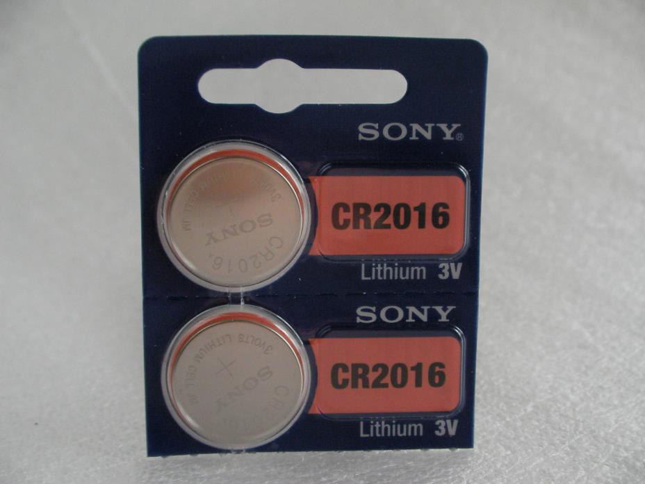 CR2016 Battery Sony CR2016 3V Lithium Battery New Super Fresh 2PK Ships Free!