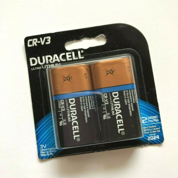 Duracell Ultra CR-V3 Batteries 2 pack Exp 2024 New