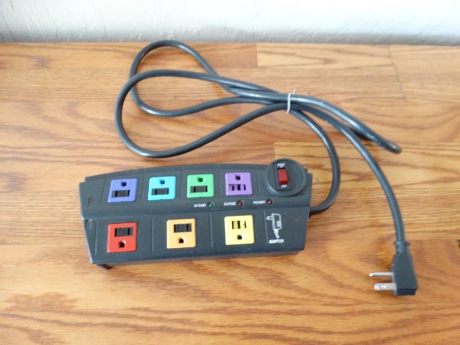 7 Outlet(with 2 phone line outlets) Power Strip w/Surge Protection  4ft Cord