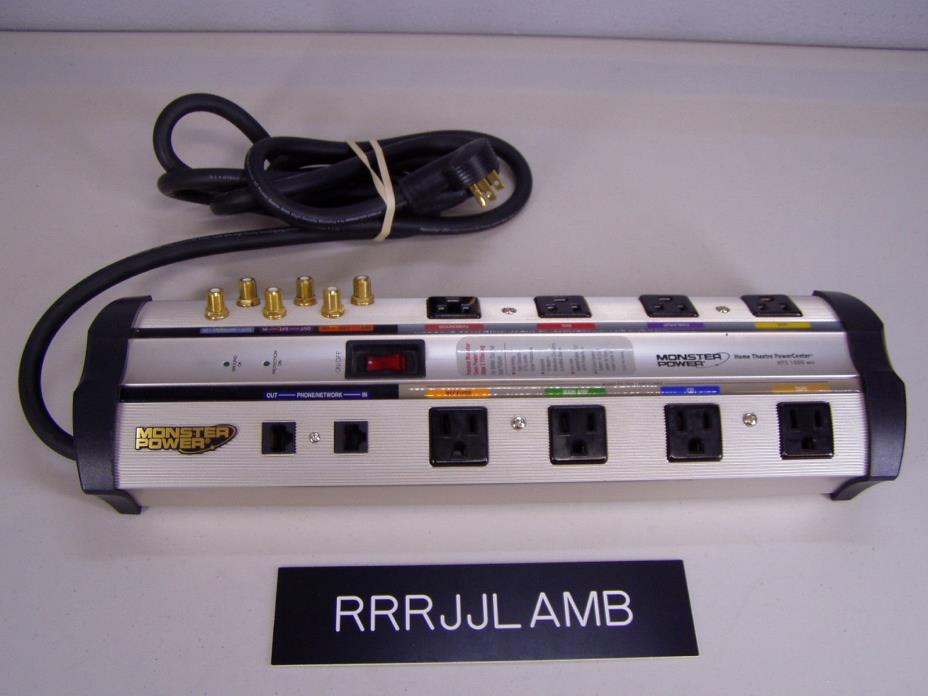 MONSTER CABLE HTS 1000 MKII Home Theater Power Center SURGE PROTECTOR Excellent!