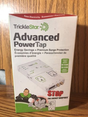 TrickleStar Advanced Power Tap Energy Saving Surge Protector 4 Outlet New in Box