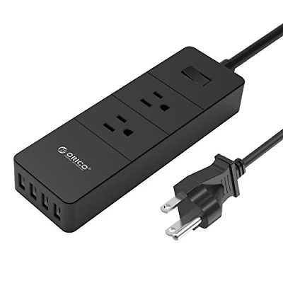 ORICO Surge Protector Power Strip, 2-Outlet Surge Protector Power Strip with 5Ft