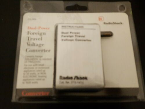 NEW Radio Shack Dual-Power Foreign Travel Voltage Converter 220V/240VAC to 110V