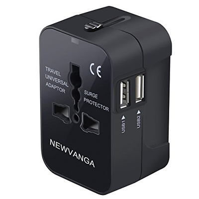 NEWVANGA International Universal All in One Worldwide Travel Adapter Wall AC USB