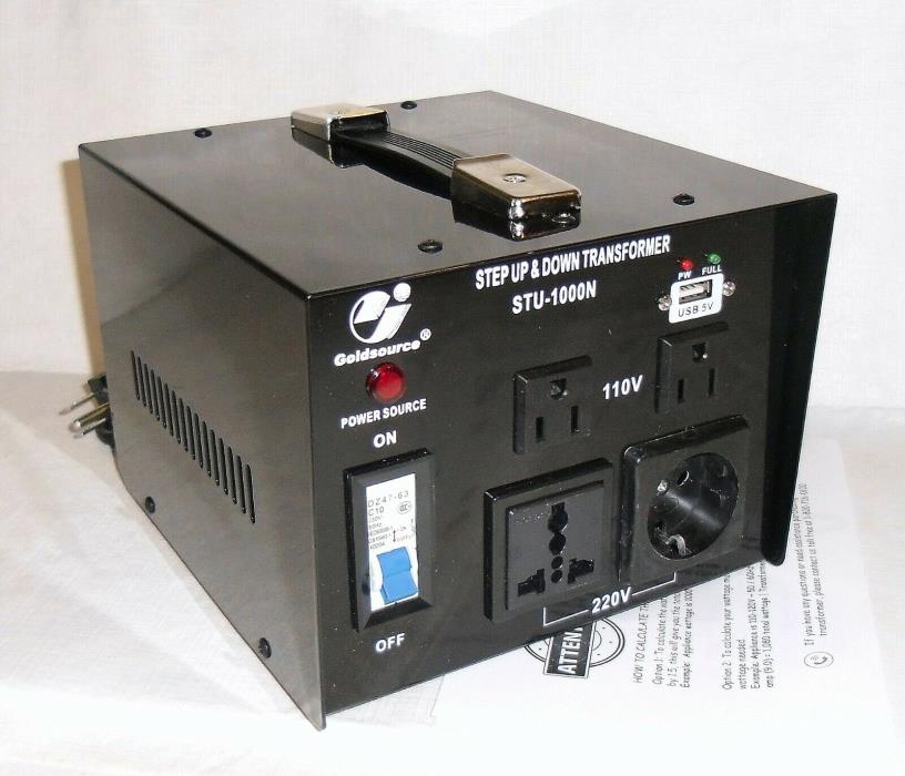 New Goldsource STU-1000N 1000 Watt Step Up & Down 110V 220V Voltage Converter